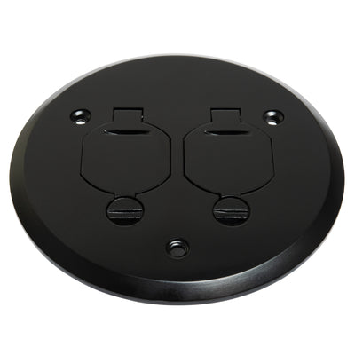 Lew Electric PBR-FPMB Duplex Flip Lid Round Cover for PBR-1, Matte Black